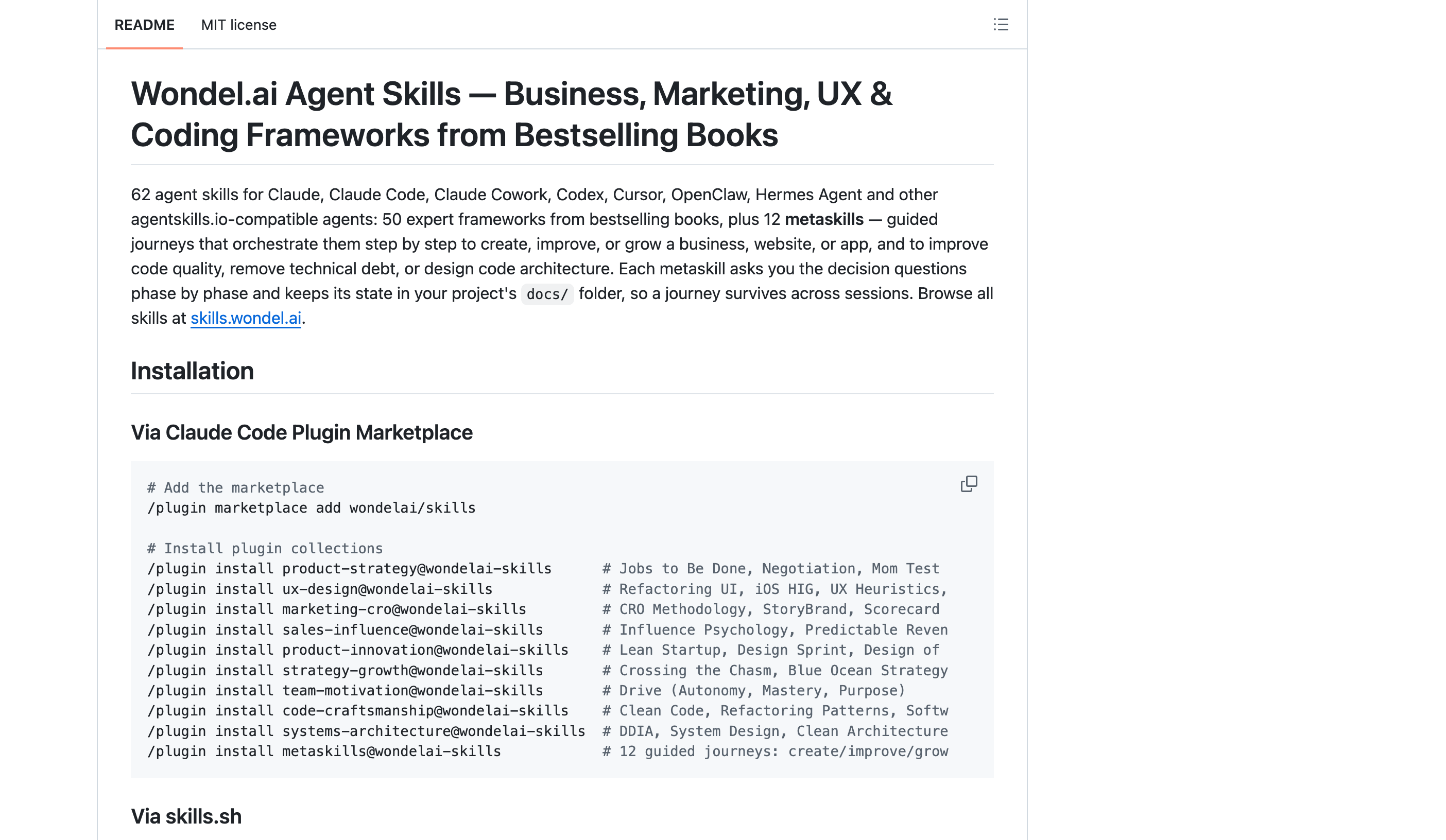 wondelai/skills README